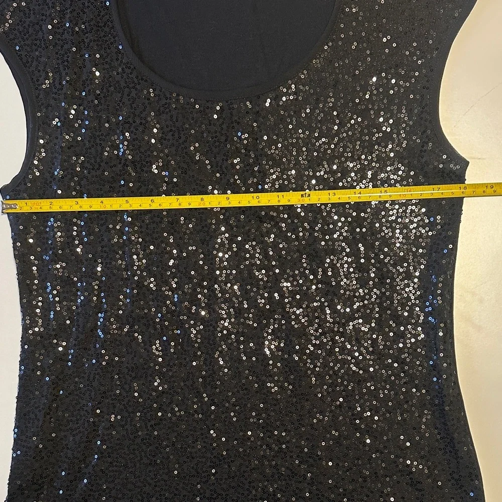 Ann Taylor Black Sequin Blouse - Picture 3 of 8